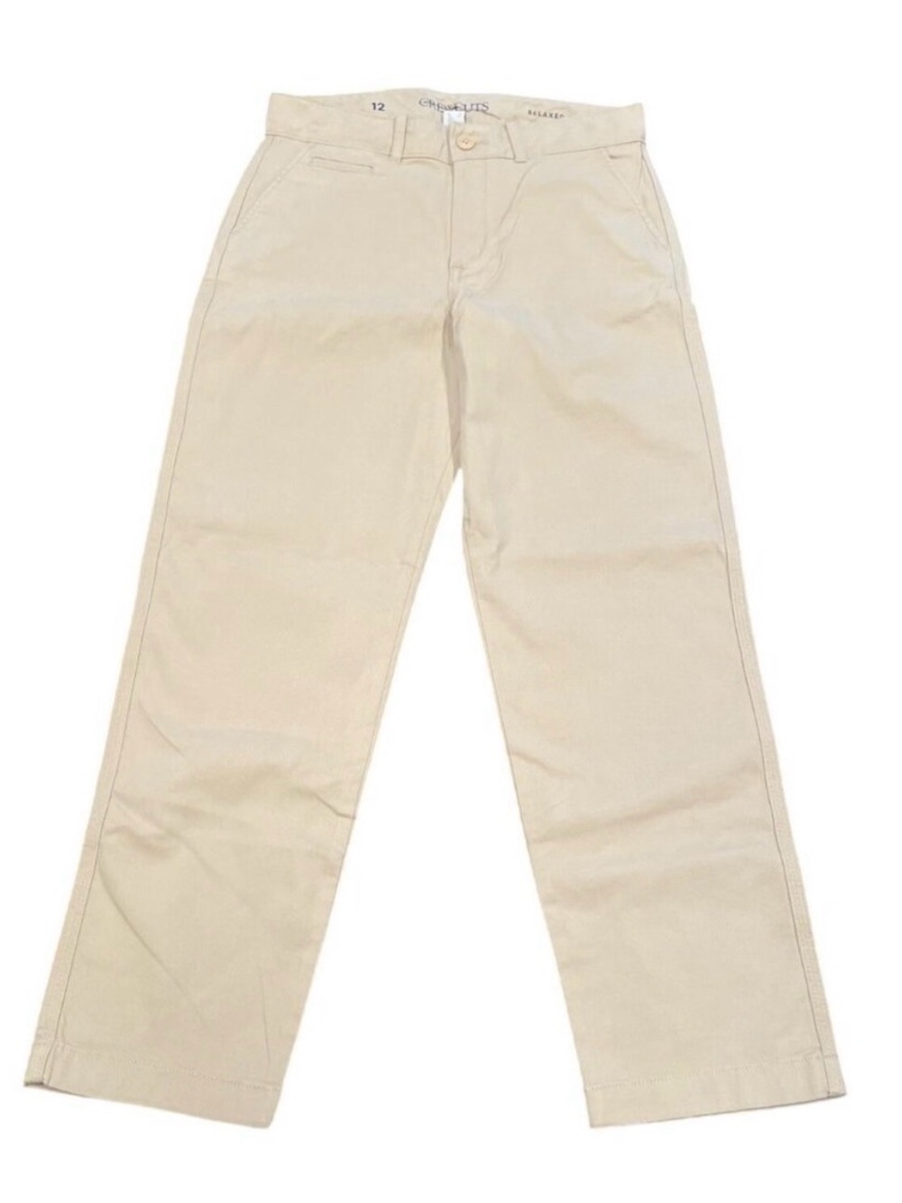 NWT J.Crew Crewcuts Kids' Sz 12 Classic-Fit Stretch Chino Pant - Light Khaki